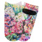 Watercolor Floral Adult Ankle Socks - Single Pair - Front and Back