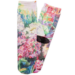 Watercolor Floral Adult Crew Socks