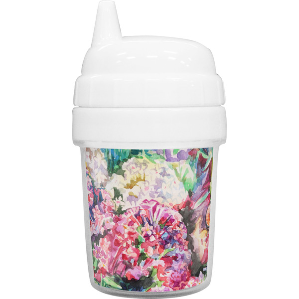 Custom Watercolor Floral Baby Sippy Cup