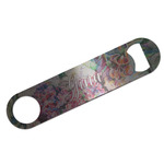 Watercolor Floral Bar Bottle Opener - Silver