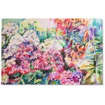 Watercolor Floral Woven Mat