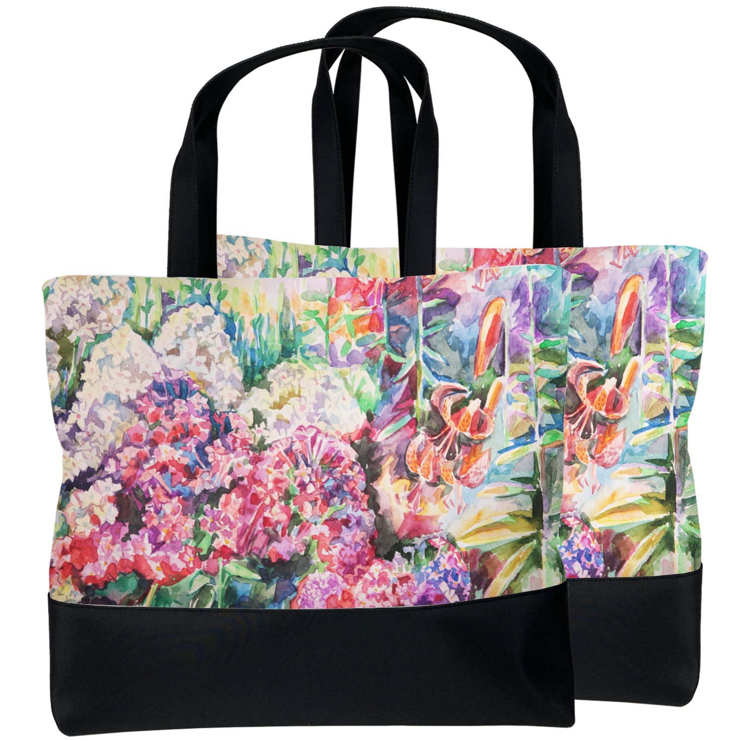 floral beach tote