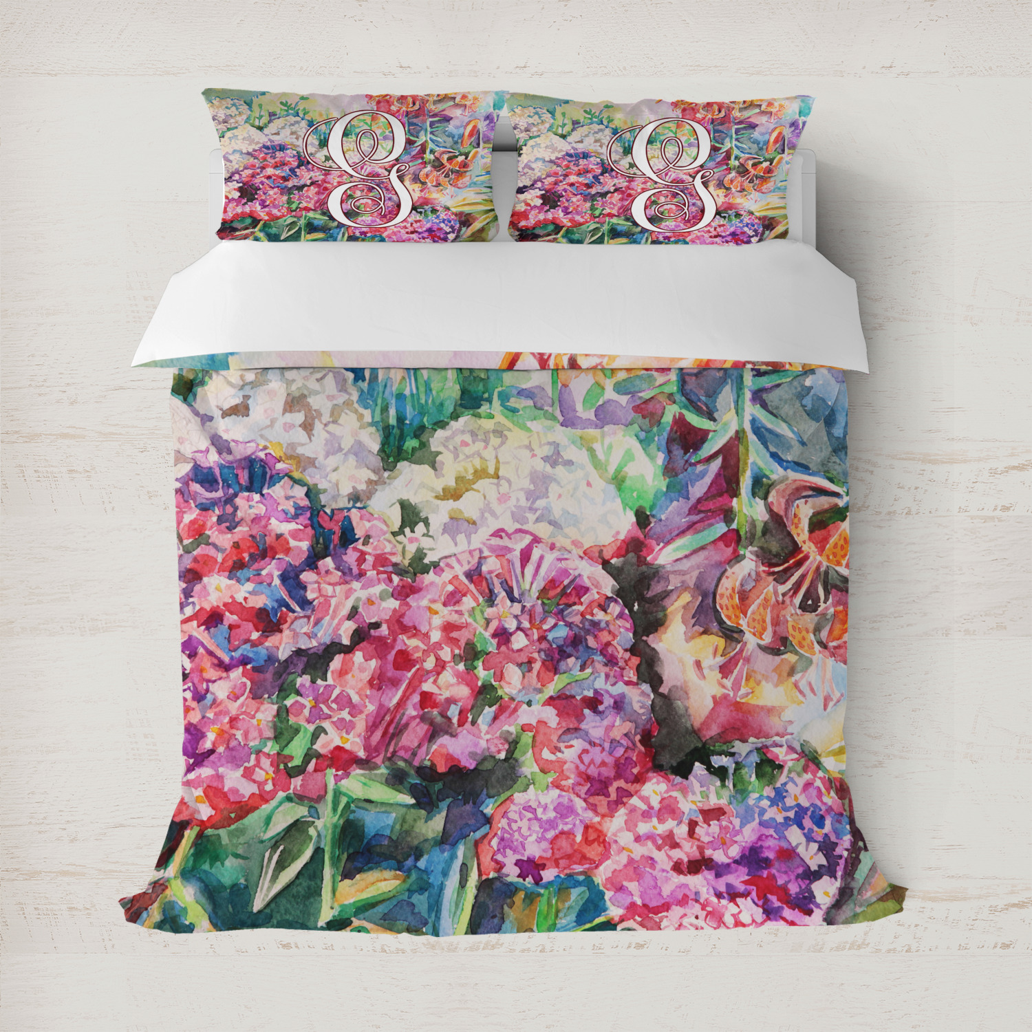 floral watercolor duvet cover