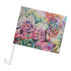 Watercolor Floral Car Flag