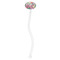 Watercolor Floral Clear Plastic 7" Stir Stick - Oval - Single Stick