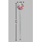 Watercolor Floral Clear Plastic 7" Stir Stick - Round - Dimensions