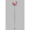 Watercolor Floral Clear Plastic 7" Stir Stick - Round - Single Stick