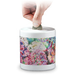 Watercolor Floral Coin Bank