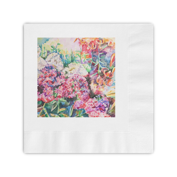 Custom Watercolor Floral Coined Cocktail Napkins