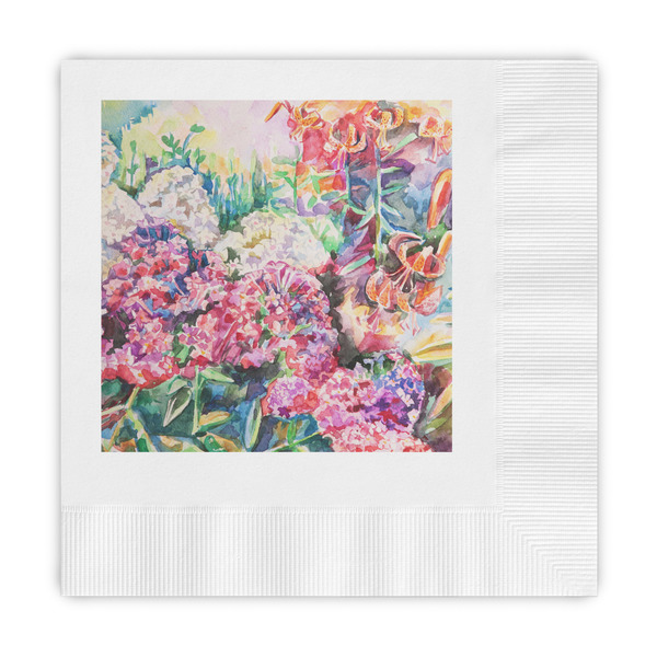 Custom Watercolor Floral Embossed Decorative Napkins