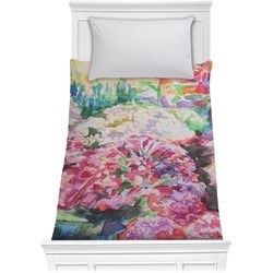 Watercolor Floral Comforter - Twin