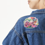 Watercolor Floral Twill Iron On Patch - Custom Shape