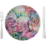 Watercolor Floral 10" Glass Lunch / Dinner Plates - Single or Set