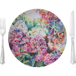 Watercolor Floral Glass Lunch / Dinner Plate 10"