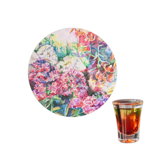 Custom Watercolor Floral Printed Drink Topper - 1.5"