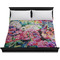 Watercolor Floral Duvet Cover - King - On Bed - No Prop