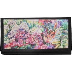 Watercolor Floral Canvas Checkbook Cover
