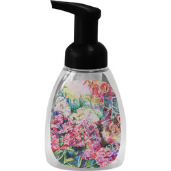 Watercolor Floral Foam Soap Bottle - Black