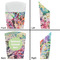 Watercolor Floral French Fry Favor Box - Front & Back View