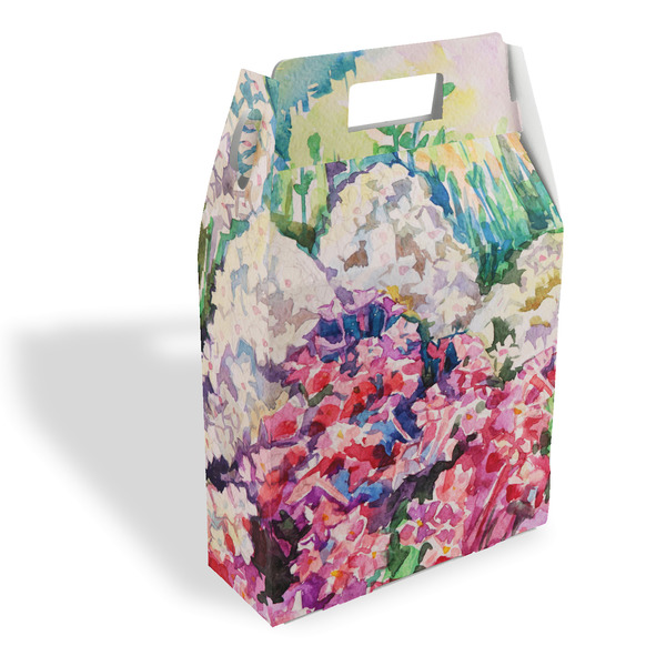 Custom Watercolor Floral Gable Favor Box