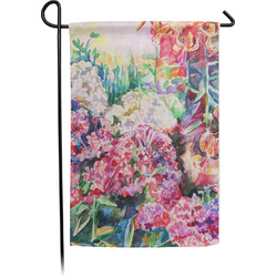 Watercolor Floral Small Garden Flag - Single Sided