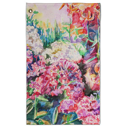 Watercolor Floral Golf Towel - Poly-Cotton Blend - Large