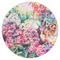 Watercolor Floral Icing Circle - Medium - Single