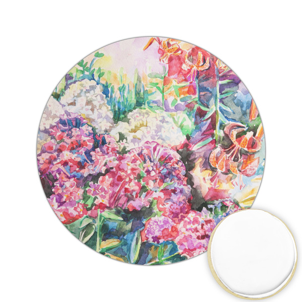 Custom Watercolor Floral Printed Cookie Topper - 2.15"