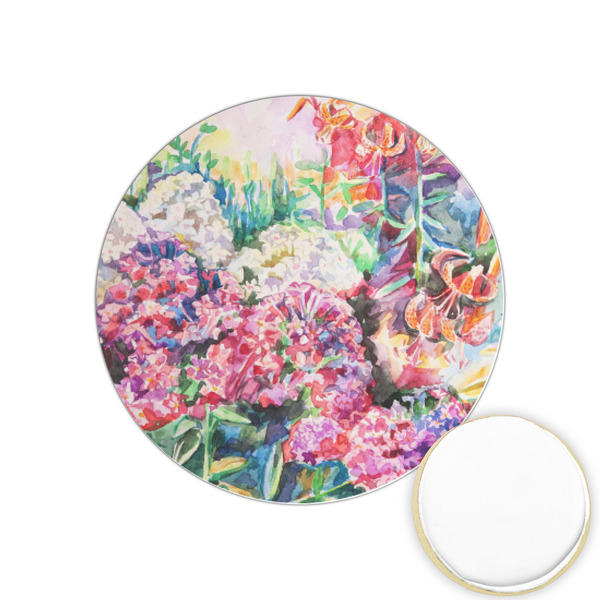 Custom Watercolor Floral Printed Cookie Topper - 1.25"