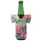 Watercolor Floral Jersey Bottle Cooler - Set of 4 - FRONT (on bottle)