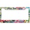 Watercolor Floral License Plate Frame Wide