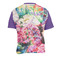 Watercolor Floral Men's Crew Neck T Shirt Medium - Back