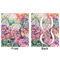 Watercolor Floral Minky Blanket - 50"x60" - Double Sided - Front & Back