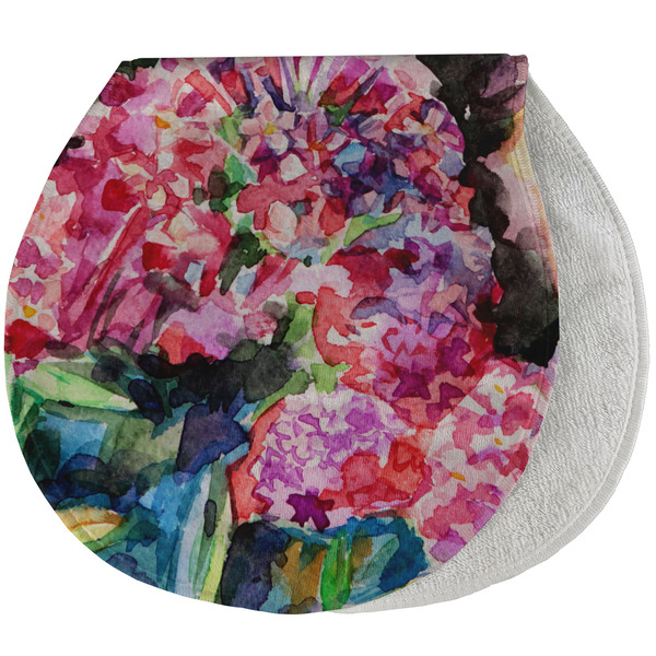 Custom Watercolor Floral Burp Pad - Velour