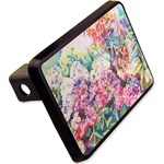 Watercolor Floral Rectangular Trailer Hitch Cover - 2"