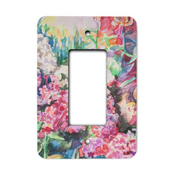 Watercolor Floral Rocker Style Light Switch Cover - Single Switch