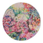 Watercolor Floral Round Linen Placemat