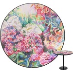 Watercolor Floral Round Table - 24"