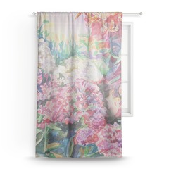 Watercolor Floral Sheer Curtain - 50"x84"