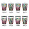 Watercolor Floral Shot Glassess - Two Tone - Set of 4 - APPROVAL