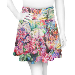 Watercolor Floral Skater Skirt - Medium