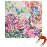 Watercolor Floral Square Car Magnet - 6"