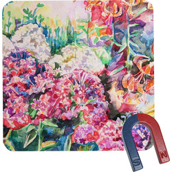 Watercolor Floral Square Fridge Magnet