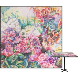 Watercolor Floral Square Table Top - 30"