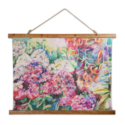 Watercolor Floral Wall Hanging Tapestry - Wide