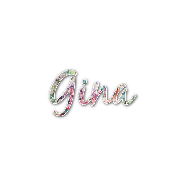 Custom Watercolor Floral Name/Text Decal - Large