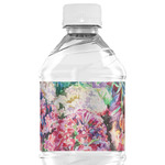 Watercolor Floral Water Bottle Labels - Custom Sized