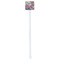 Watercolor Floral White Plastic Stir Stick - Double Sided - Square - Single Stick