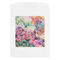 Watercolor Floral White Treat Bag - Front View