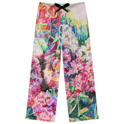 Watercolor Floral Womens Pajama Pants - M